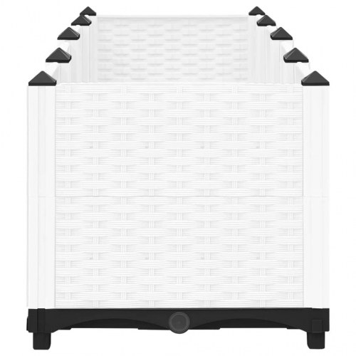 Højbed 160 × 40 × 38 cm - polypropylen, hvid
