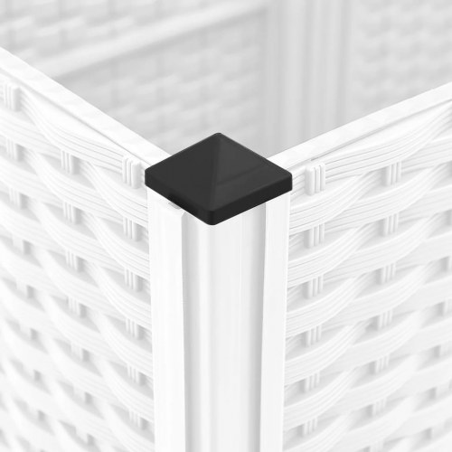 Højbed 160 × 40 × 38 cm - polypropylen, hvid