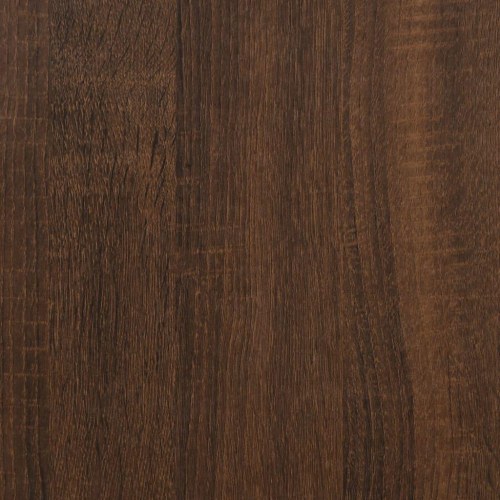 Skrivebord med hylder 102×45×148 cm - konstrueret træ, brun egetræ