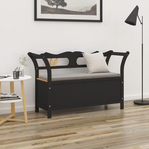 Bænk 107x45x75,5 cm massivt fyrretræ sort