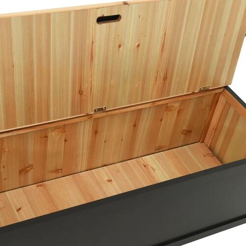 Bænk 107x45x75,5 cm massivt fyrretræ sort