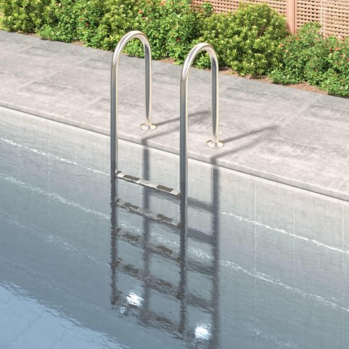 Poolstige i 304 rustfrit stål 54 x 38 x 211 cm til nedgravet pool