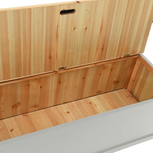 Opbevaringsbænk med ryglæn 107×45×75,5 cm - massivt fyrretræ, grå