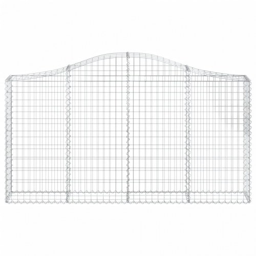 Buede gabionkurve - 4 stk. 200×30×100/120 cm i galvaniseret jern