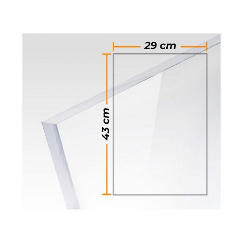 Compossar gennemsigtig plade i methylacrylat 3 mm - 29 × 43 cm