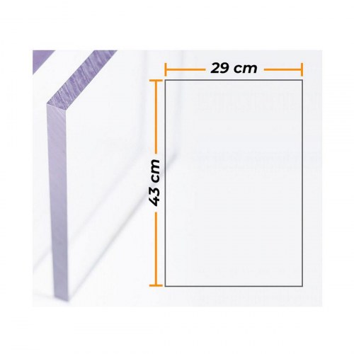 Compossar plade i gennemsigtig polykarbonat 4 mm - 29 × 43 cm