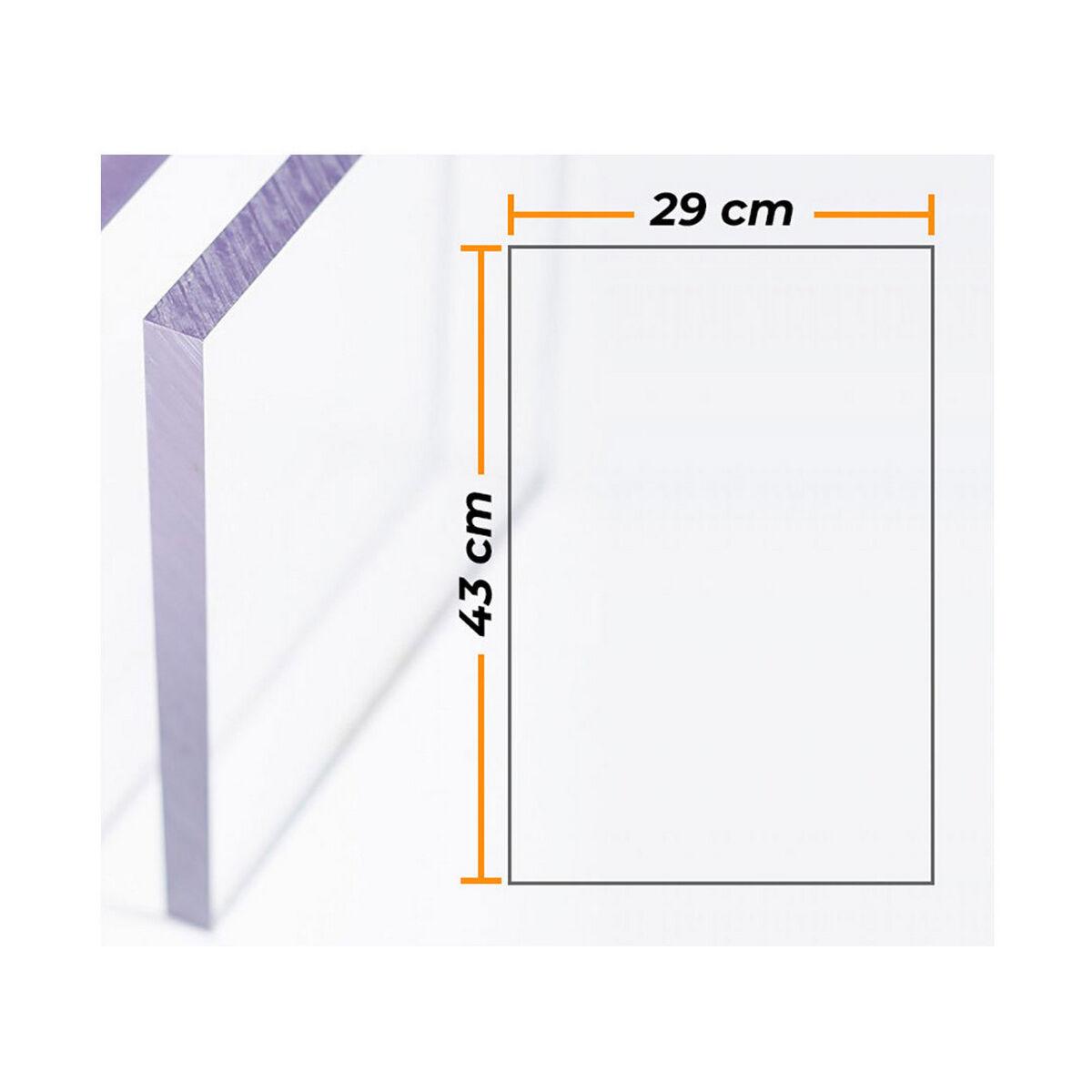 Compossar plade i gennemsigtig polykarbonat 4 mm - 29 × 43 cm