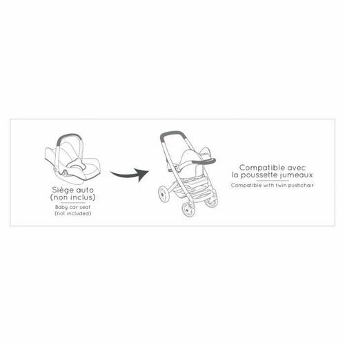 Lille Barnevogn til Dukker Smoby Maxi-Cosi Twin 64 cm