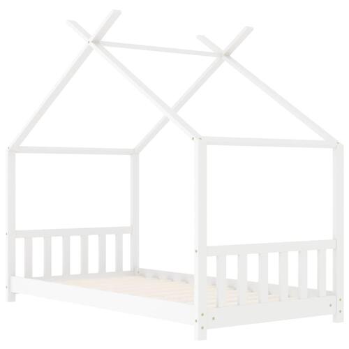 Sengestel til børneseng 70 x 140 cm massivt fyrretræ hvid