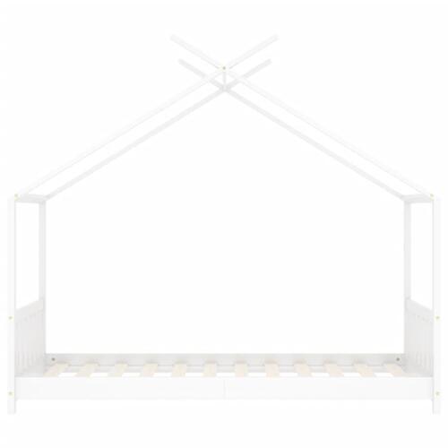Sengestel til børneseng 70 x 140 cm massivt fyrretræ hvid