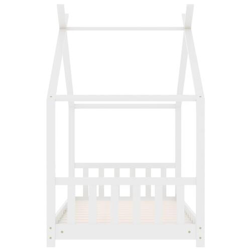 Sengestel til børneseng 70 x 140 cm massivt fyrretræ hvid
