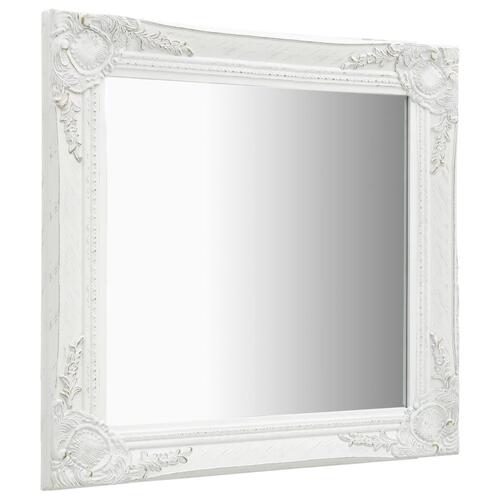 Vægspejl 60x60 cm barokstil hvid