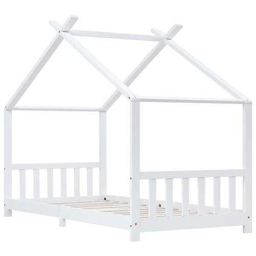 Sengestel til børneseng 90 x 200 cm massivt fyrretræ hvid