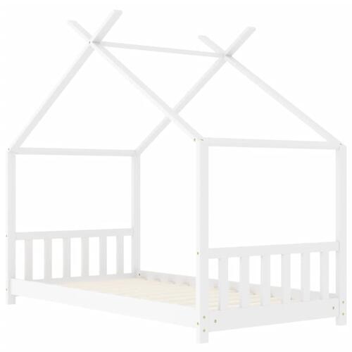 Sengestel til børneseng 80 x 160 cm massivt fyrretræ hvid
