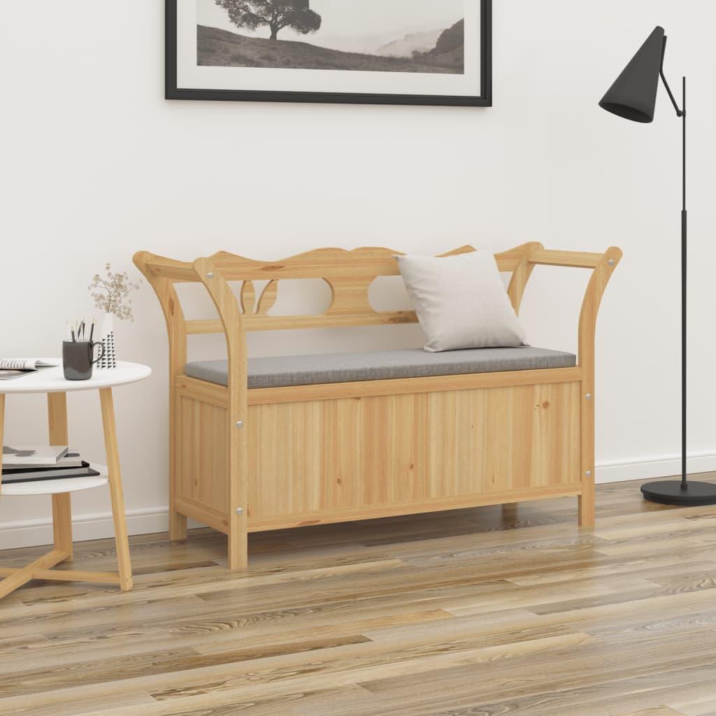 Bænk 107x45x75,5 cm massivt fyrretræ
