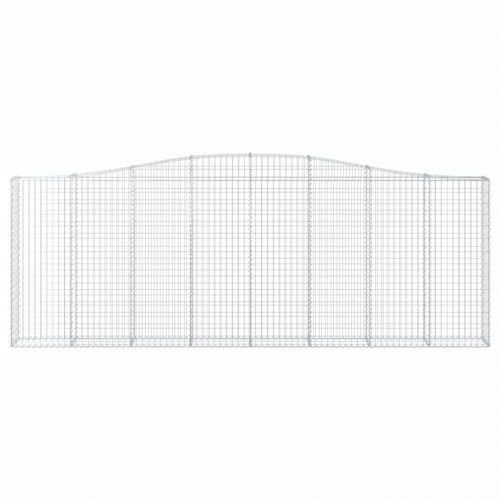 Buede gabionkurve - 10 stk. 400 × 30 × 140/160 cm i galvaniseret jern