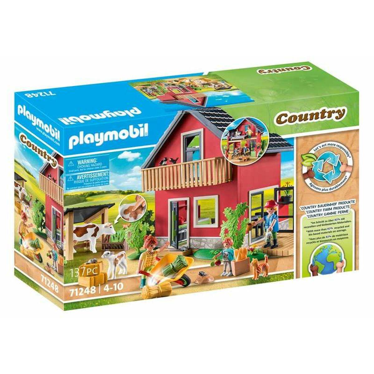 Se Playset Playmobil 71248 Country Furnished House with Barrow and Cow 137 Dele hos Boligcenter.dk