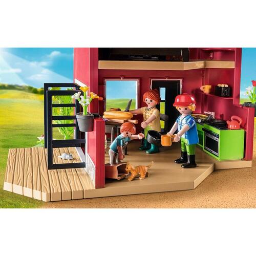 Playset Playmobil 71248 Country Furnished House with Barrow and Cow 137 Dele