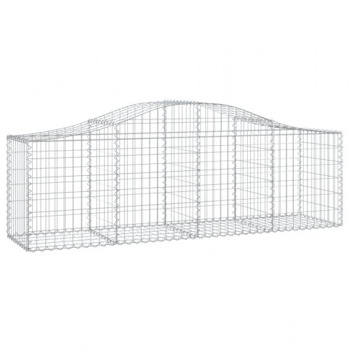 Buede gabionkurve 3 stk. 200x50x60/80 cm galvaniseret jern