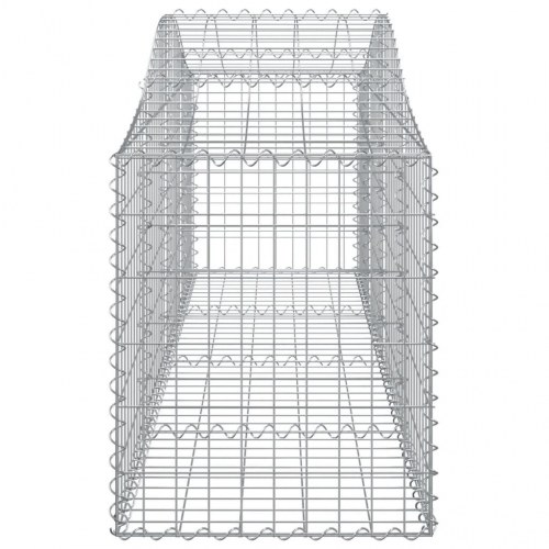 Buede gabionkurve - 9 stk. 200×50×60/80 cm i galvaniseret jern