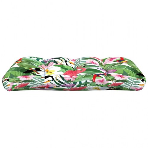Pallehynde 120 × 40 × 12 cm - stof, flerfarvet tropisk mønster