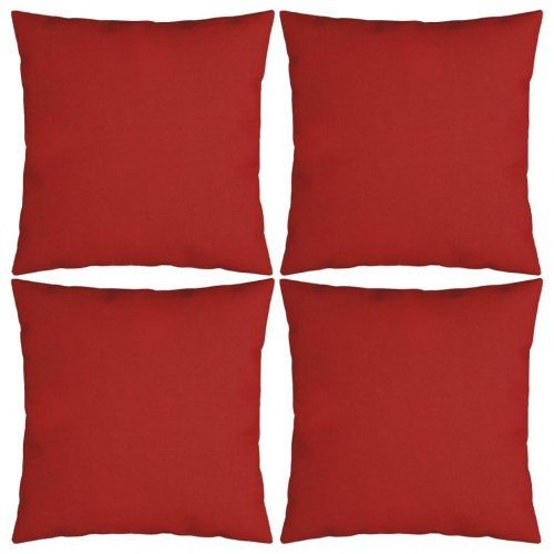 Pyntepuder 4 stk. 60x60 cm stof rød