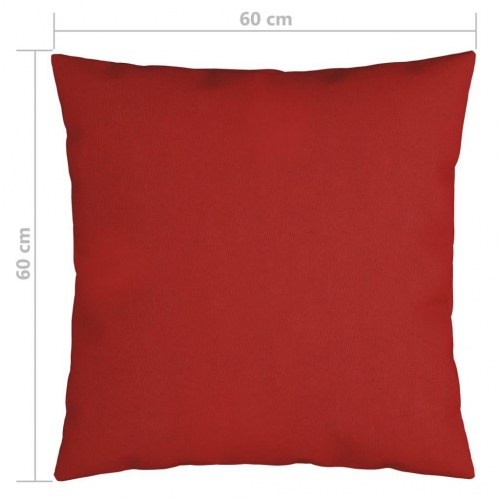 Pyntepuder 4 stk. 60x60 cm stof rød