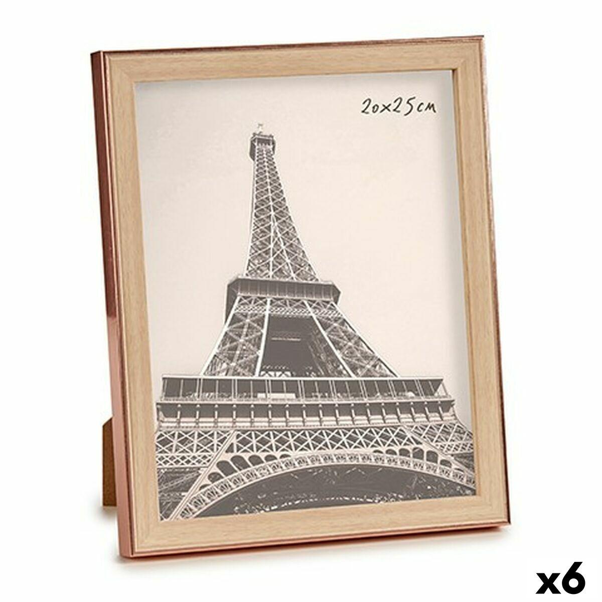Fotoramme Brun Kobber Plastik Glas 23 X 27 X 2 Cm 6 Enheder