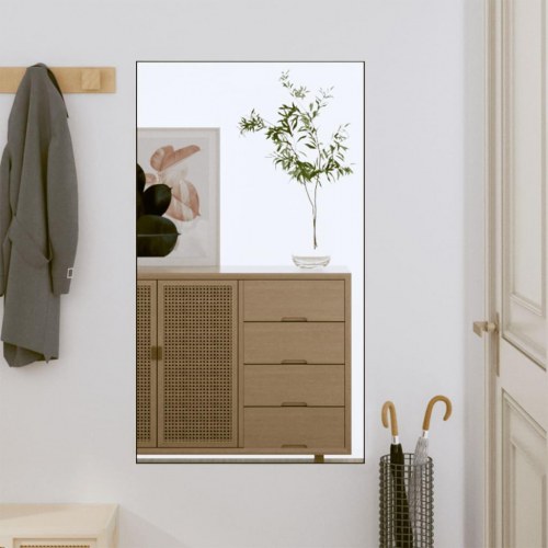 Vægspejl 50 × 80 cm - rektangulært glas, 4 mm