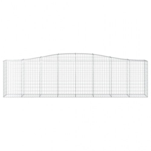 Buet gabionkurv 400 × 50 × 100/120 cm - galvaniseret jern