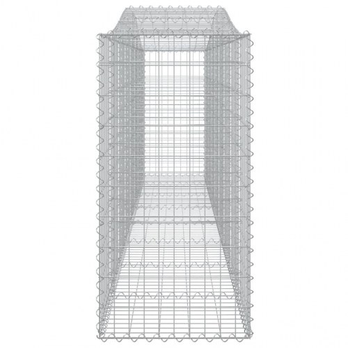 Buet gabionkurv 400 × 50 × 100/120 cm - galvaniseret jern