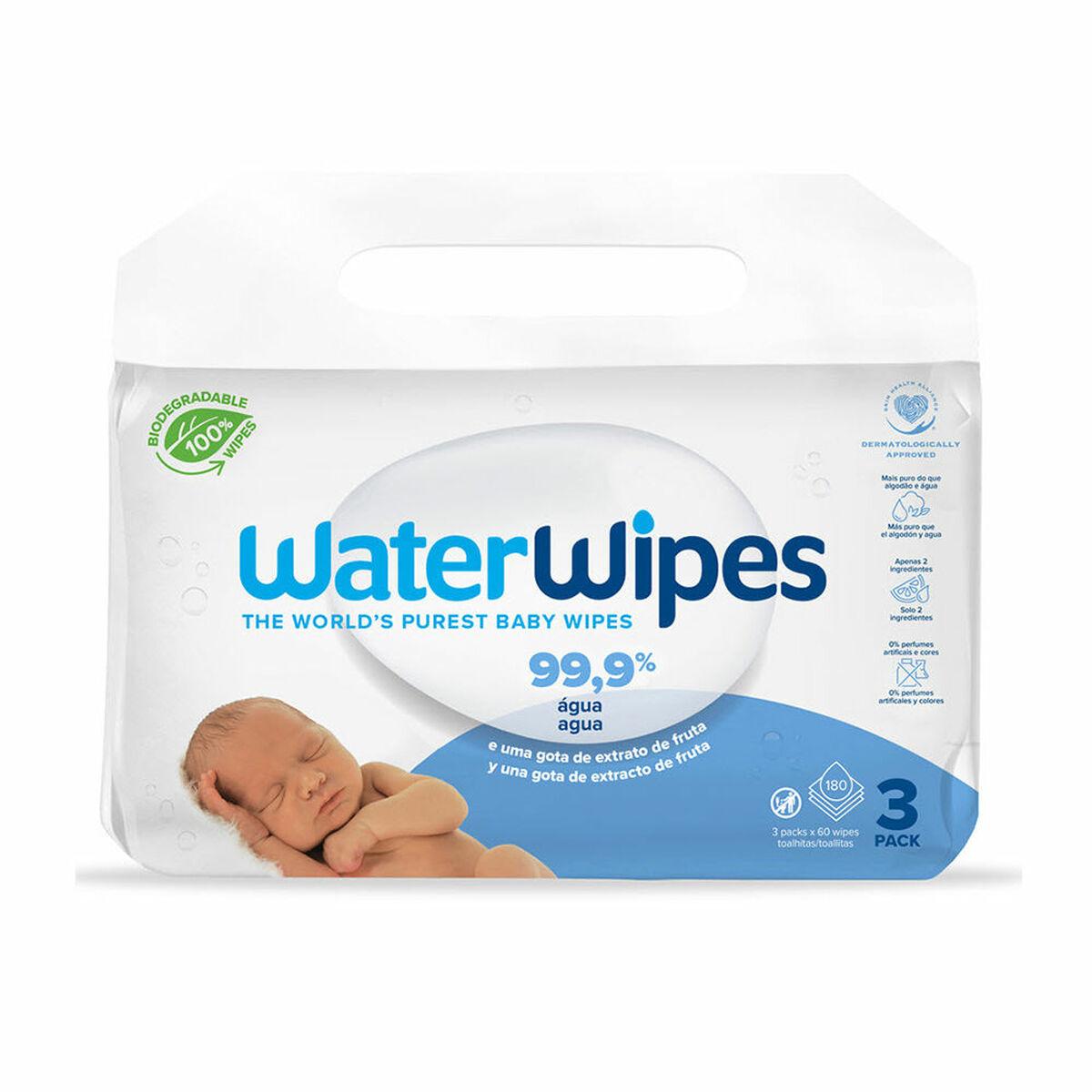 Vådservietter til baby WaterWipes - 180 stk (3 pakker)