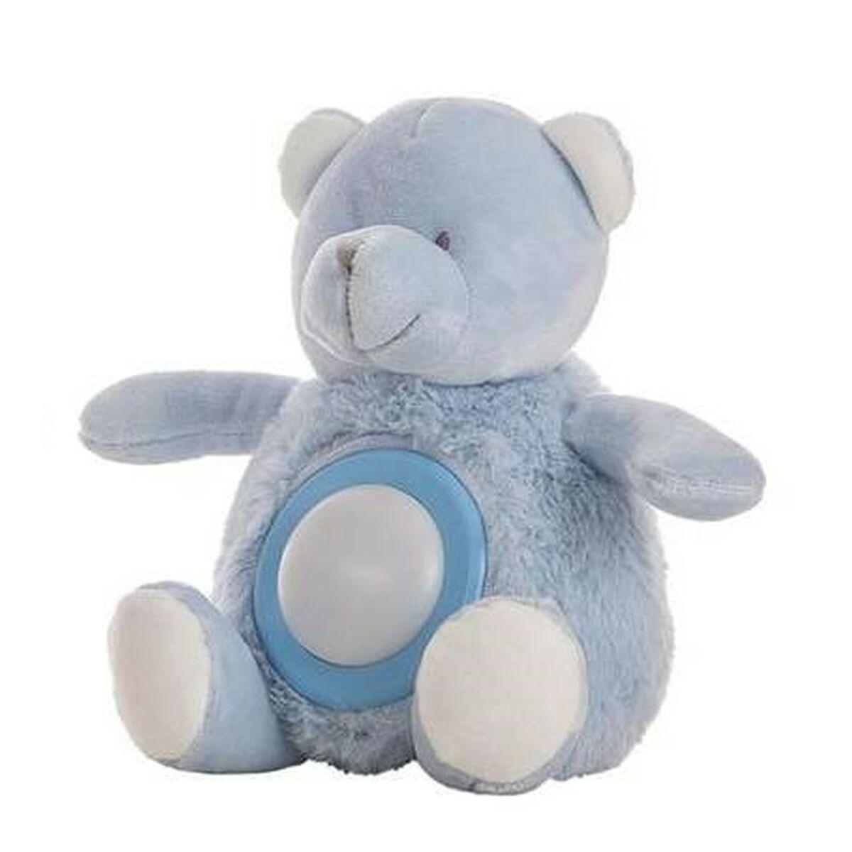 Bjørnebamse Blå Musik Lys 20cm