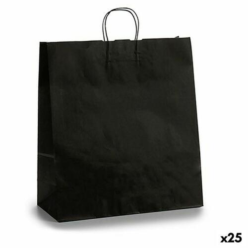 Gaveposer papir - sort, 25 stk. (ca. 46 × 59 × 16 cm)