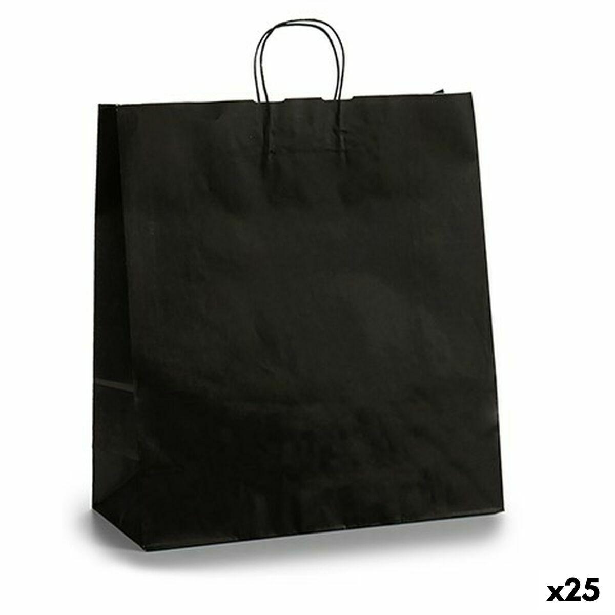 Gaveposer papir - sort, 25 stk. (ca. 46 × 59 × 16 cm)