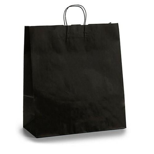 Gaveposer papir - sort, 25 stk. (ca. 46 × 59 × 16 cm)