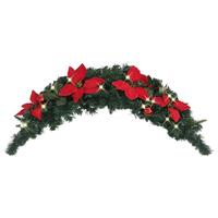 Julebue med LED-lys 90 cm PVC grøn