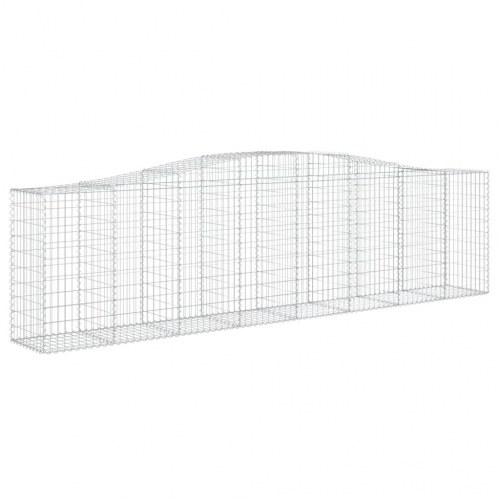 Buede gabionkurve 10 stk. 400x50x100/120 cm galvaniseret jern