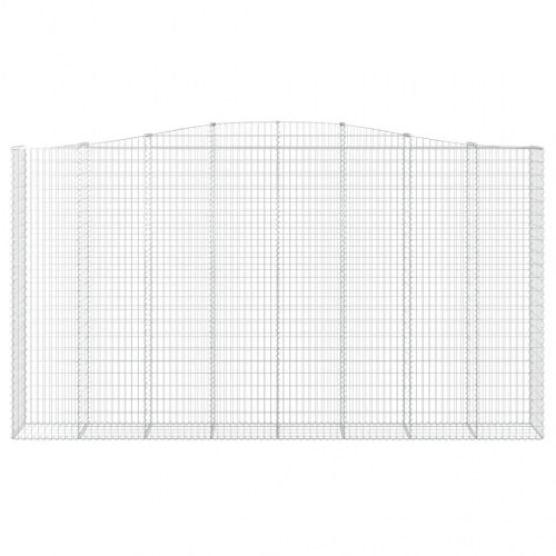 Buet gabionkurv 400×50×220/240 cm - galvaniseret jern