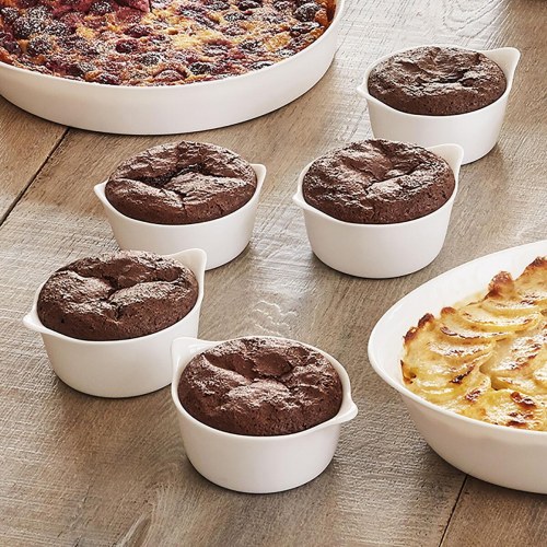 Luminarc Smart Cuisine dessertskåle i hvidt glas - 12 stk., Ø 11 cm