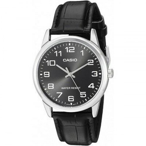 Herreur Casio Collection sort 38 mm - læderrem