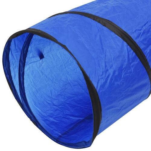 Agilitytunnel til hunde Ø55x1000 cm polyester blå