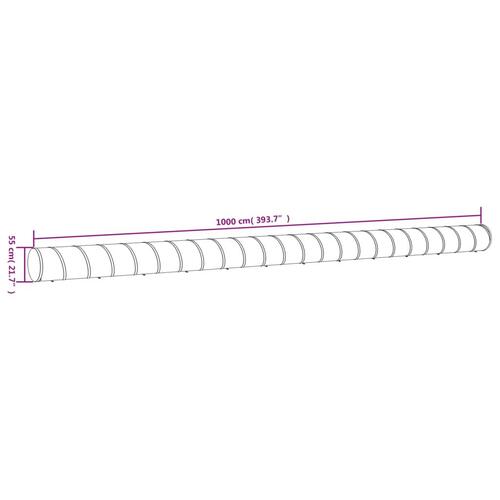 Agilitytunnel til hunde Ø55x1000 cm polyester blå