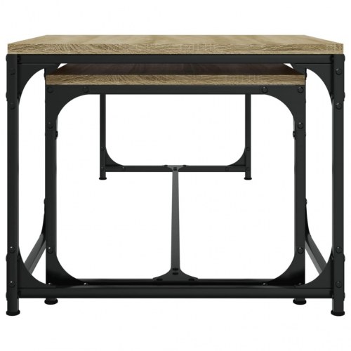 Sofaborde 2 stk. konstrueret træ sonoma-eg