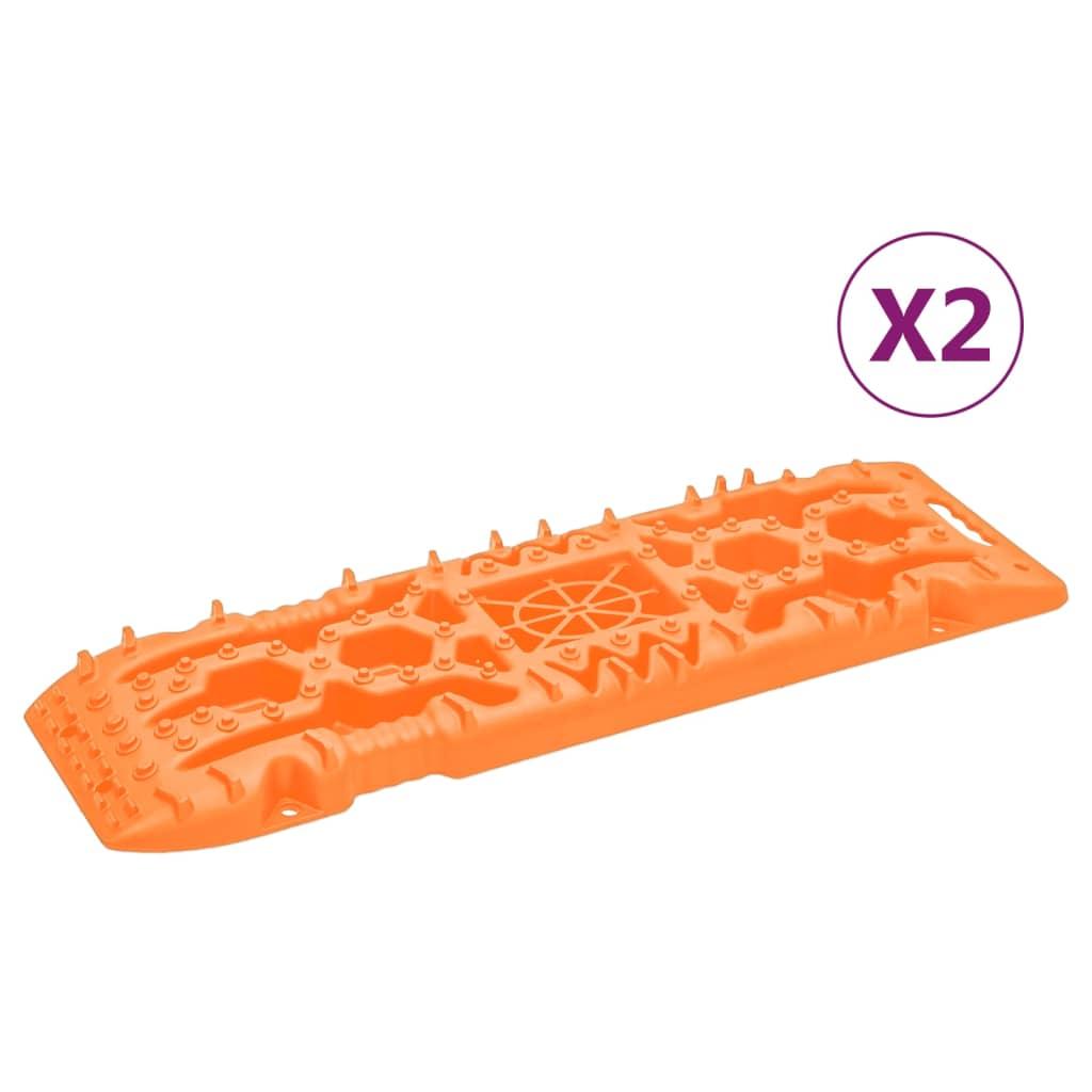 Frikørselsplader 2 stk. 107 x 31 x 7 cm nylon orange