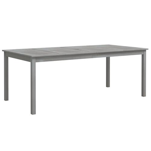 Havebord 200x100x75 cm massivt akacietræ grå