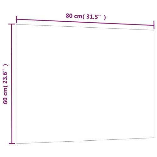 Væghængt magnettavle 80x60 cm hærdet glas sort