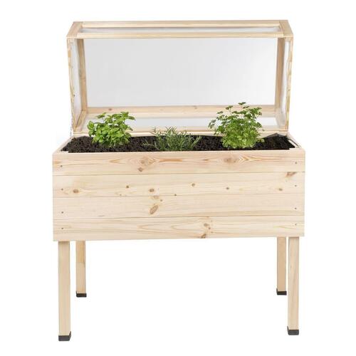 HI højbed med låg 135 l træ