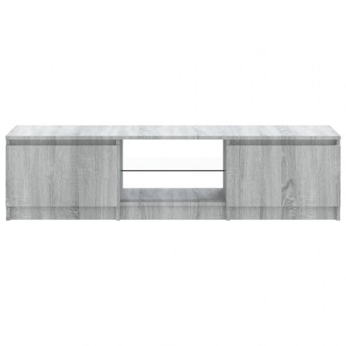 Tv-bord med LED-lys - 140 × 40 × 36 cm, grå sonoma-eg