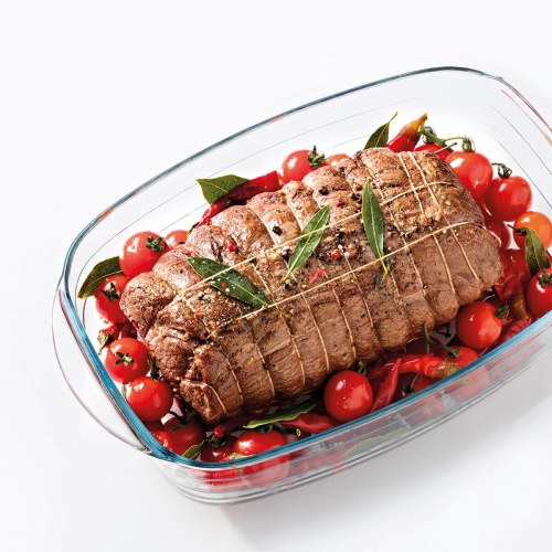Ô Cuisine ovnfad i glas, rektangulært 39 × 24 × 6 cm - 6 stk.